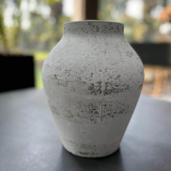 Amphora Medium Vase- Antique White
