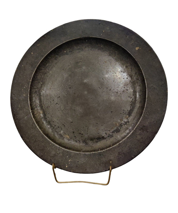 Antique Early 18th Century Pewter Charger - Bratton House Antiques