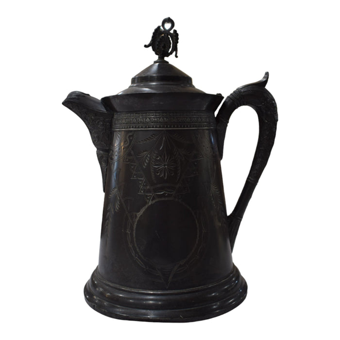 Antique Hard White Metal Pitcher - Bratton House