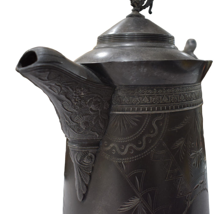 Antique Hard White Metal Pitcher - Bratton House