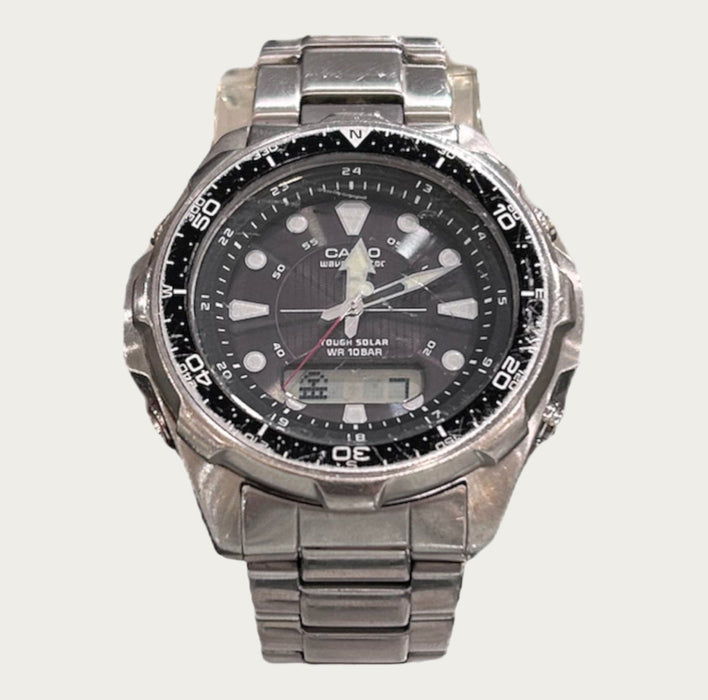 Casio Mens Ana-Digi Atomic Solar Quartz Wave Ceptor - Bratton's Uniques & Antiques