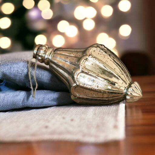 Catherdral Antique Mercury Glass 10" Ornament - Bratton's Uniques & Antiques