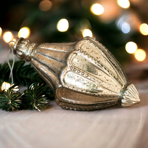 Catherdral Antique Mercury Glass 12" Ornament - Bratton's Uniques & Antiques