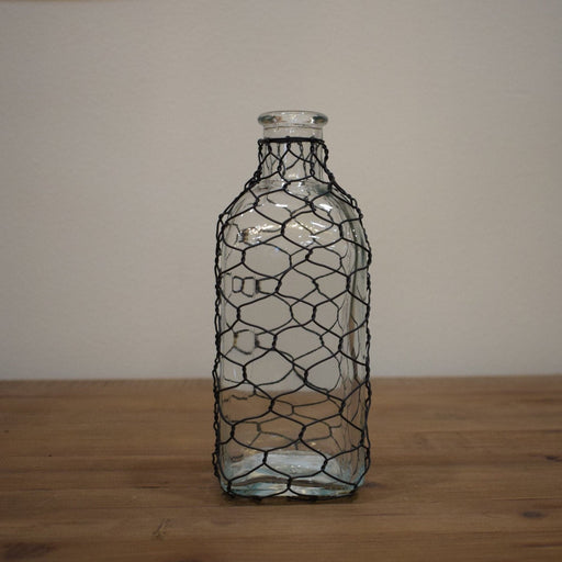 Chicken Wire Apothary Bottle - Bratton's Uniques & Antiques