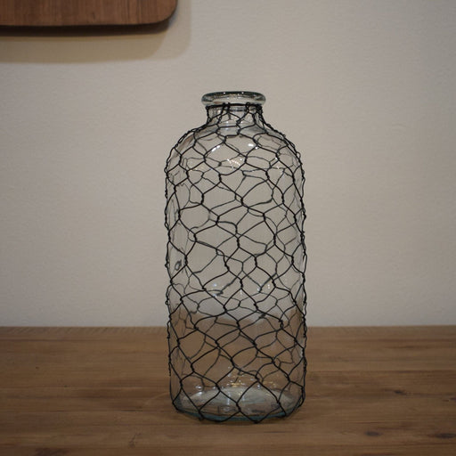 Chicken Wire Selzter Bottle - Bratton's Uniques & Antiques