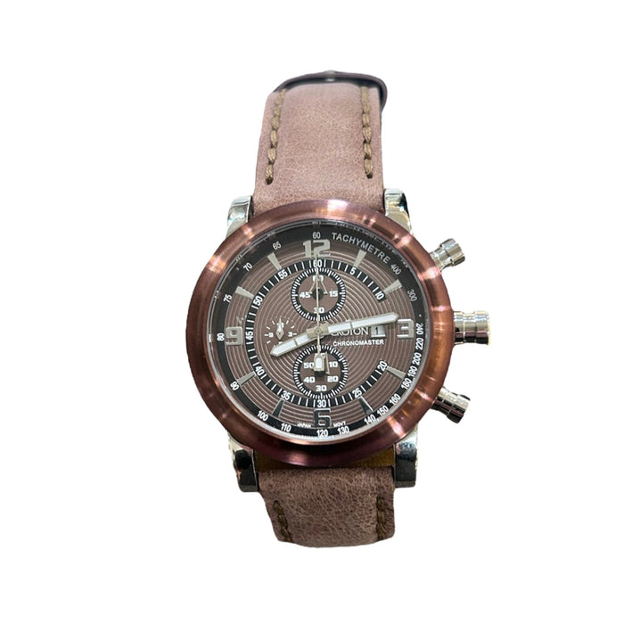 Croton Mens Chronomaster Chronograph Italian Leather strap - Bratton's Uniques & Antiques