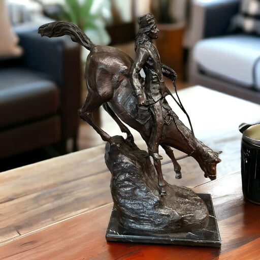 Frederic Remington "Mountain Man" Bronze Sculpture - Bratton's Uniques & Antiques