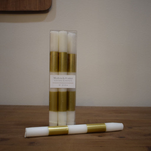 Gold Formal Taper Candles - Bratton's Uniques & Antiques