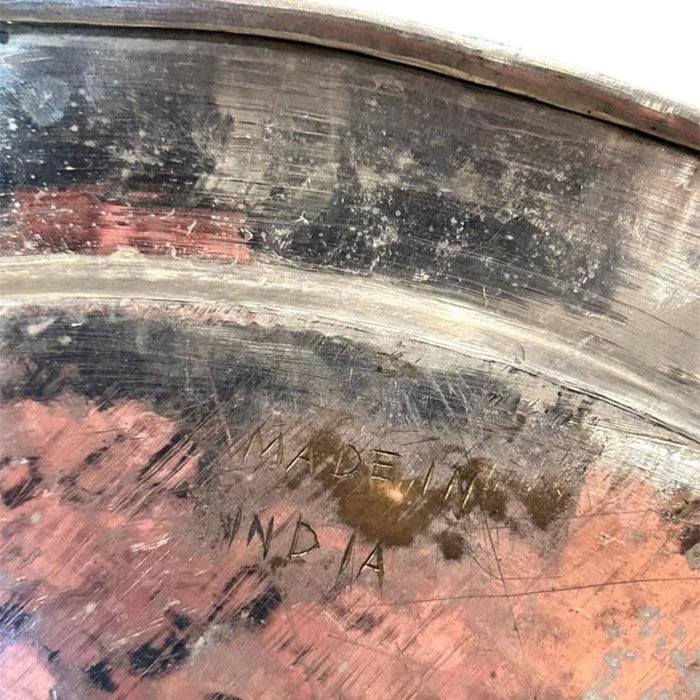 Handmade in India Tray Ottoman Old Style Tinned Copper - Bratton's Uniques & Antiques