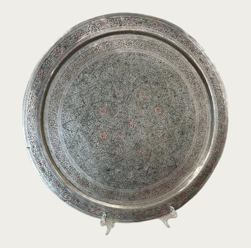 Handmade in India Tray Ottoman Old Style Tinned Copper - Bratton's Uniques & Antiques