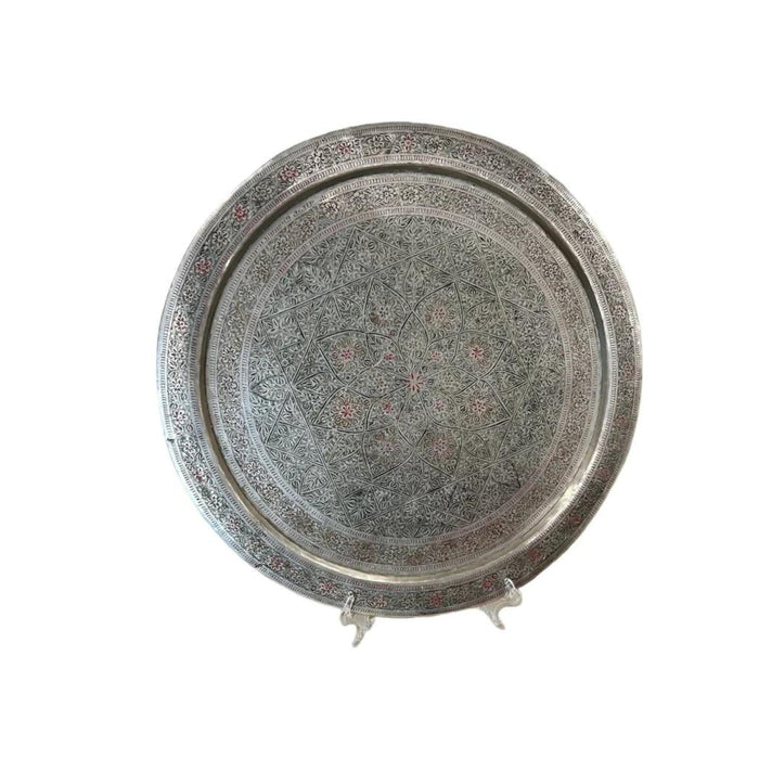 Handmade in India Tray Ottoman Old Style Tinned Copper - Bratton's Uniques & Antiques