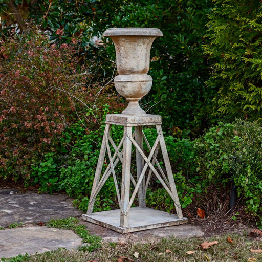 Metal Reception Urn on Stand - Bratton's Uniques & Antiques
