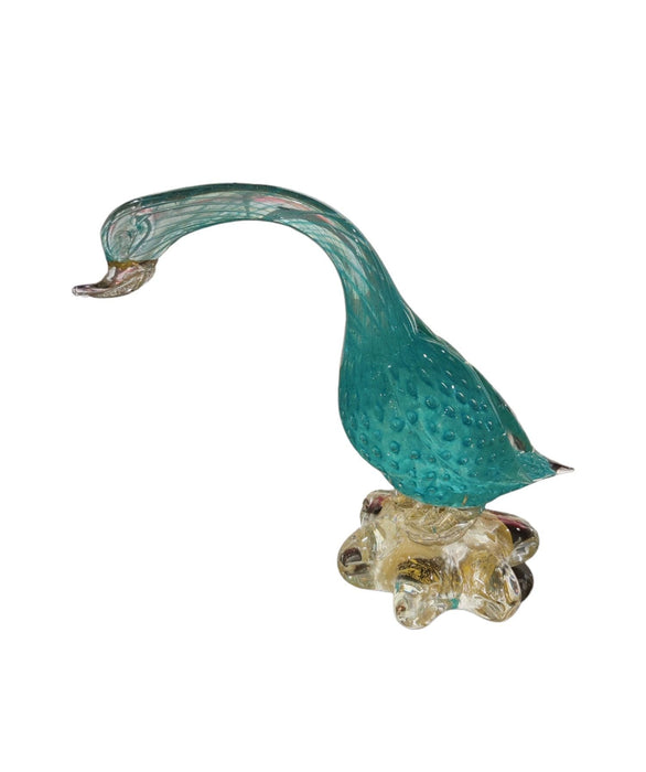 Murano Glass Swan  'Head Down' - Bratton House Antiques