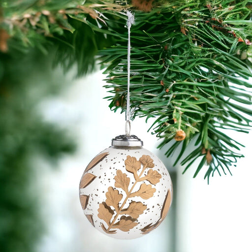 Round 4" Antique Mercury Glass and Botanical Gold Etched - Bratton's Uniques & Antiques