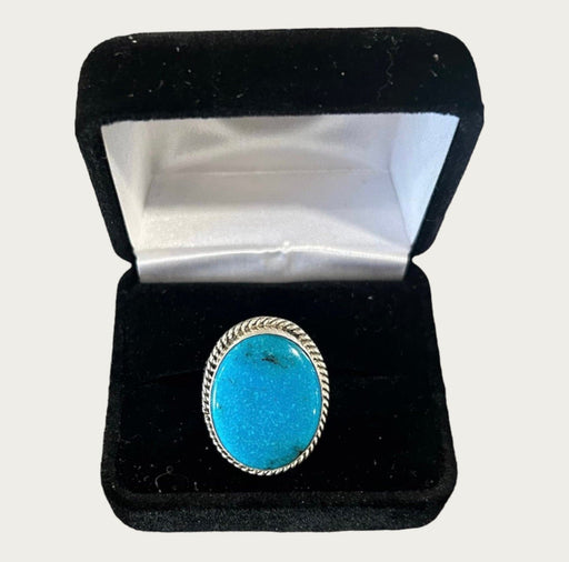S/S Andrew Vandever Turquoise Ring Sz 5 - Bratton's Uniques & Antiques