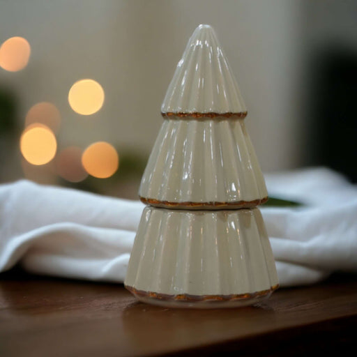 White Tried & True Peppermint Whip Gilded Tree - Bratton's Uniques & Antiques