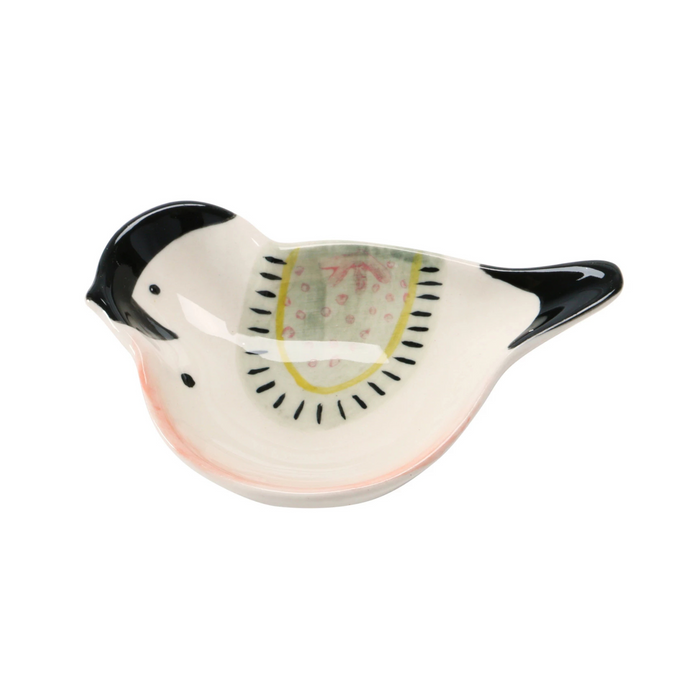 Hand-Painted Stoneware Bird Shaped Dish, 4 Styles