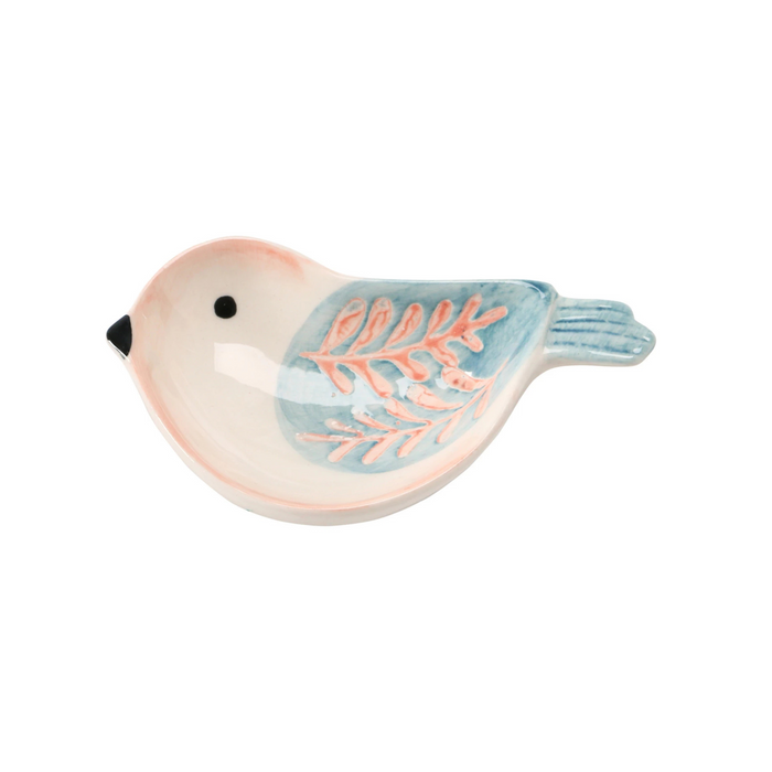 Hand-Painted Stoneware Bird Shaped Dish, 4 Styles