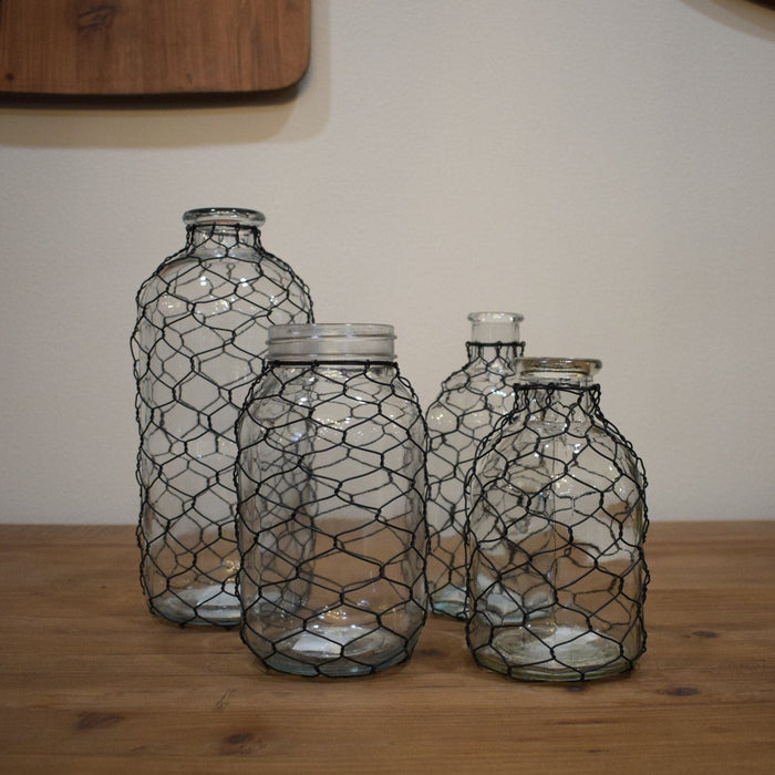 Chicken Wire Tonic Bottle - Bratton's Uniques & Antiques