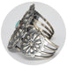 Cuff Bracelet S/S Tim Yazzie Kingman Turquoise - Bratton's Uniques & Antiques