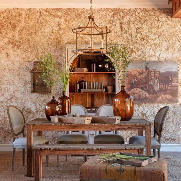Flower Centerpiece of Primitive Wood and Tin - Bratton House