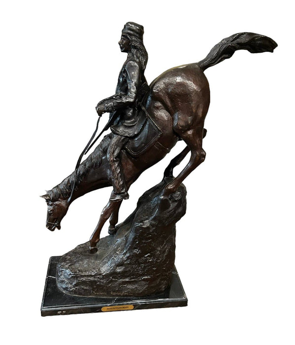 Frederic Remington "Mountain Man" Bronze Sculpture - Bratton House Antiques