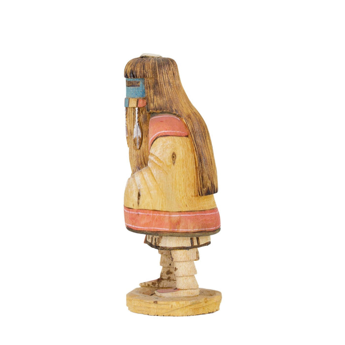 Intricately Detailed Wooden Native American Statue - Bratton's Uniques & Antiques