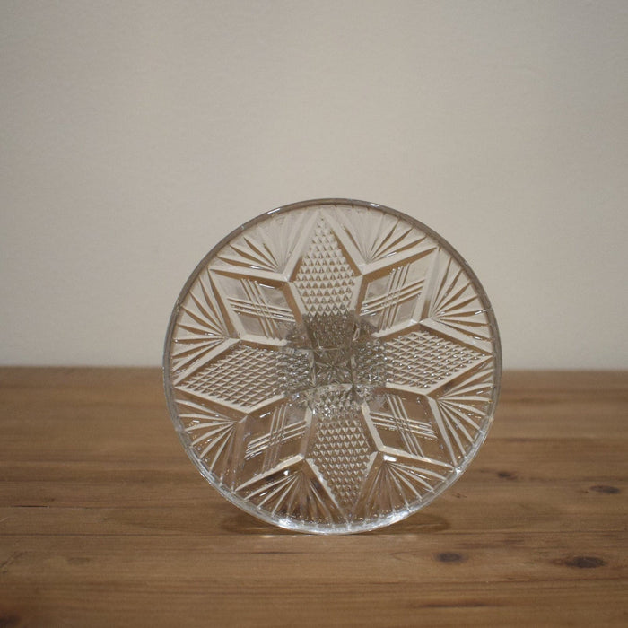 Pressed Glass Trumpet Vase - Bratton's Uniques & Antiques