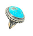 S/S Eli Skeets Kingman Turquoise Ring Sz 6 No. N23 - Bratton House Antiques