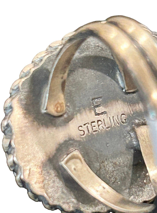 S/S Eli Skeets Kingman Turquoise Ring Sz 6 No. N23 - Bratton House Antiques